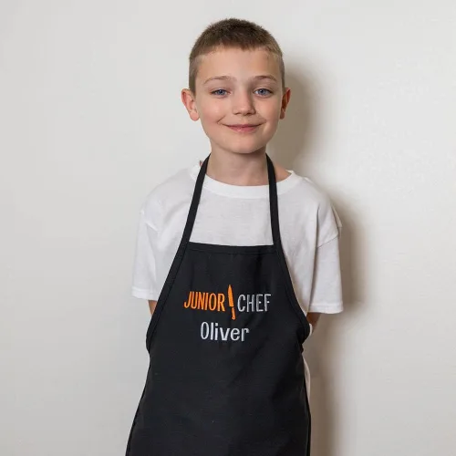 Vista 4 de Delantal personalizado bordado Junior Chef Kids Delantal