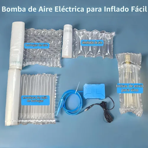 Vista 8 de Almohadas de aire para envío con bomba de embalaje, bolsas de aire, 200 unidades inflables, suministros de envío, relleno de caja