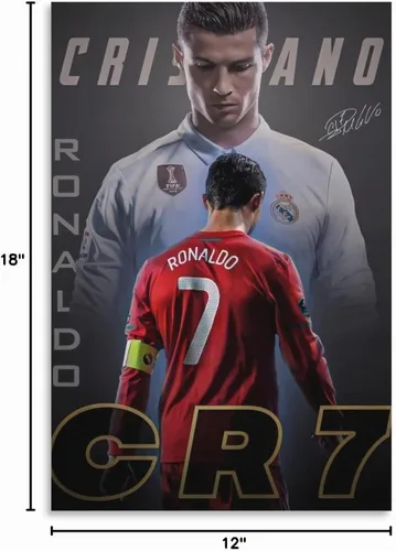 Vista 6 de fhzang Póster de Cristiano Ronaldo 1 póster de lienzo sin marco: 30 x 45 cm (12 x 18 pulgadas)