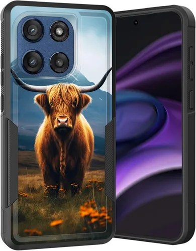 Vista 264 de para Moto G Play 4G 2024, funda de dos capas híbrida resistente y a prueba de golpes, PC duro + silicona suave protectora para Motorola Moto G Play