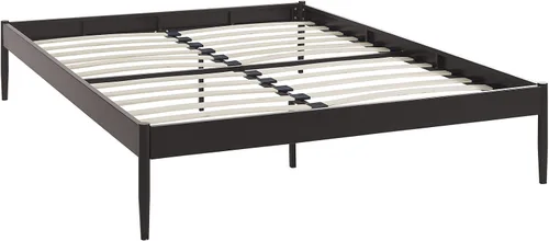 Vista 8 de Modway Elsie - Base de cama de metal con soporte de tablillas, tamaño King, color marrón