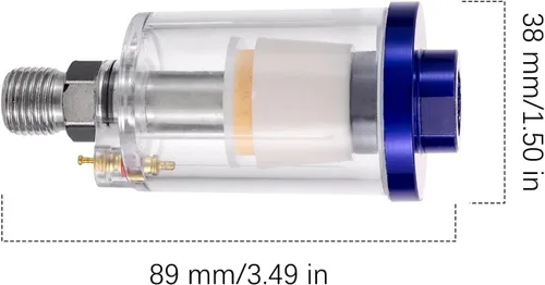 Vista 3 de Separador de agua y aceite de aire, filtro de trampa, separador de filtro de compresor de aire NPT de 1/4 pulgadas para pistola pulverizadora