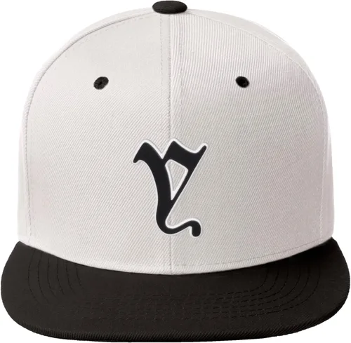 Vista 1523 de Daxton Gorra clásica con visera de billete plano con letras del alfabeto inglés antiguo de la A a la Z