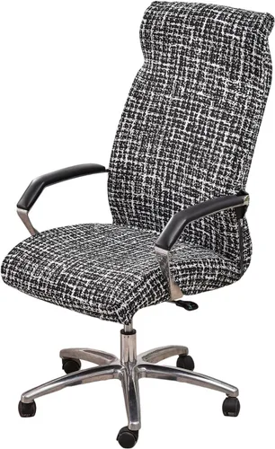 Vista 13 de CRFATOP - Funda para silla de oficina de computadora elástica con cremallera duradera - Funda universal giratoria para escritorio, funda de respaldo