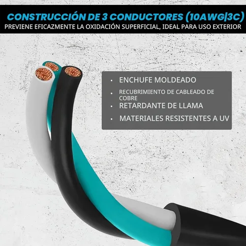 Vista 7 de Tellegloww - Cable de interruptor de transferencia de generador NEMA TT-30P