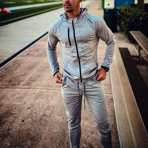 Vista 22 de BROKIG Pantalones deportivos ligeros para hombre, elásticos, de secado rápido, con bolsillos con cremallera