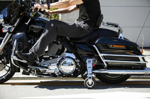 Vista 7 de GLK Tren de aterrizaje para motocicleta para Indian Roadmaster Cromo Titanio Ruedas de seguridad con extensión y retracción automática