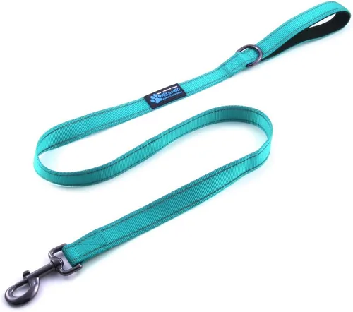 Vista 8 de Max and Neo Correa de nylon reflectante para perro - Donamos una correa a un rescate por cada correa vendida (Negro, 4 pies)
