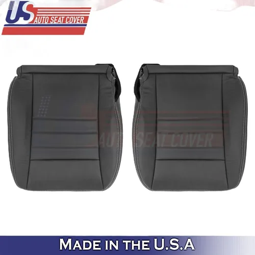 Vista 2 de U.S.AutoSeatCover 2013 2014 Compatible con Dodge Charger SXT Driver Passenger Bottom Fundas de asiento de cuero BLK