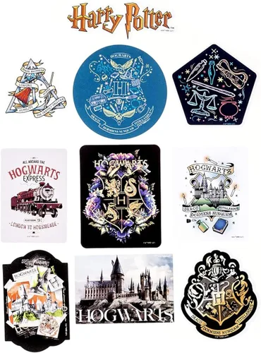 Vista 5 de Conquest Journals Harry Potter - Juego de 50 calcomanías de vinilo Hufflepuff impermeables y resistentes a los rayos ultravioleta, ideales