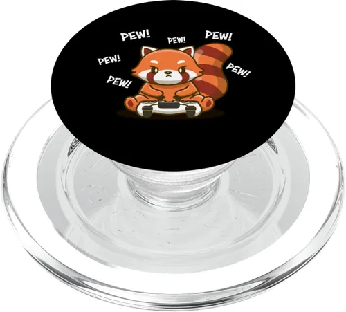Vista 8 de PopSockets de panda rojo intercambiable PopGrip