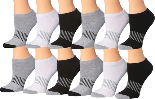 Vista 2 de Tipi Toe 12 pares de calcetines deportivos de corte bajo para mujer