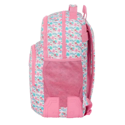 Vista 4 de Mochila Escolar Moos Flores Multicolor 32 x 42 x 15 cm