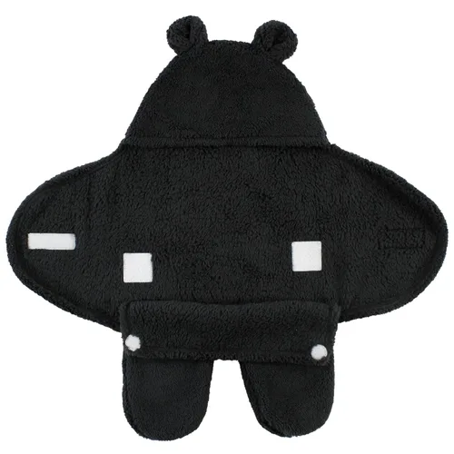 Vista 3 de Hudson Baby Saco unisex de sherpa para cochecito de bebé, color negro, talla única