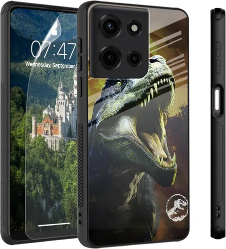 Vista 68 de Funda para Motorola Moto Edge 2022, cubierta trasera de vidrio templado con protector de pantalla, funda protectora a prueba de golpes para Motorola