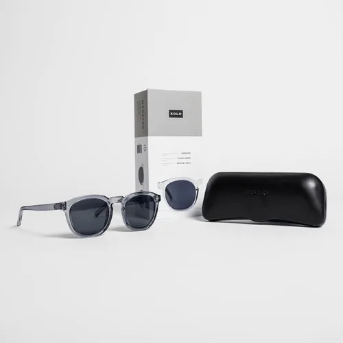Vista 7 de Kolo Gafas de sol Webster Premium, estilo clásico de forma cuadrada, tortuga miel