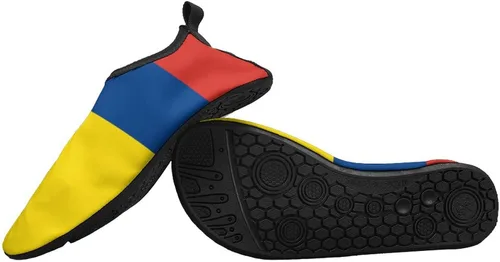 Vista 3 de Zapatos de agua con bandera colombiana, zapatos de playa para hombres y mujeres, tenis de natación y surf