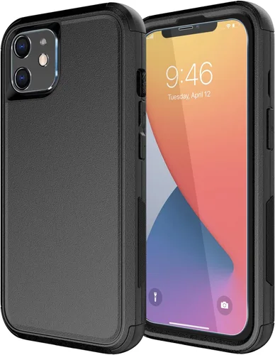 Vista 20 de Diverbox Funda para iPhone 11 [A prueba de golpes] [A prueba de caídas] [Protector de pantalla de vidrio templado], Funda de teléfono de Protección