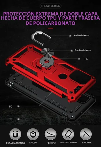 Vista 8 de Androgate Funda compatible con Moto G Stylus 5G con protector de pantalla HD, soporte de anillo de grado militar, soporte para automóvil, prueba