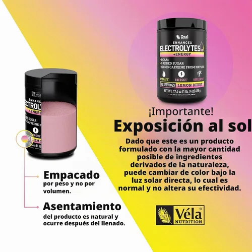 Vista 7 de Electrolitos en polvo con cafeína, mezcla de bebida de energía e hidratación cetogénica mejorada, polvo de electrolitos sin azúcar con BCAA