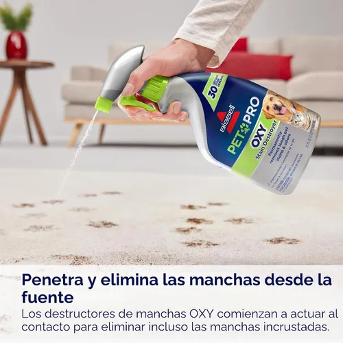 Vista 4 de Bissell Destructor de manchas PET PRO OXY para alfombras y tapicería, 22 onzas, paquete de 2, 17739