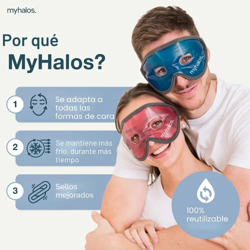 Vista 3 de Máscara refrescante para ojos – Mascarilla de gel reutilizable para ojos – Nuestra máscara de ojos de hielo alivia los ojos hinchados y las ojeras