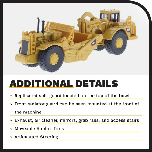 Vista 5 de Diecast Masters Tractor de rueda Caterpillar 627G 1:87 - Serie HO por - 85134