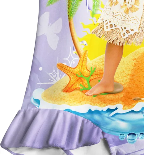 Vista 6 de Yannie Traje de baño de princesa de una pieza para niñas con sombrero