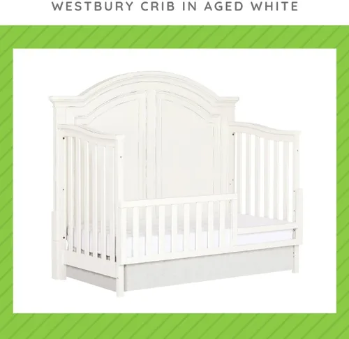 Vista 2 de Riel de seguridad para cama infantil Evolur para cunas convertibles de bebé, riel de madera maciza para conversión de cuna convertible a cama Blanco