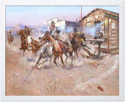 Vista 49 de Poster Master Póster vintage de The Lookout, estampado retro de vaquero, arte occidental, arte del salvaje oeste, arte de equitación, regalo