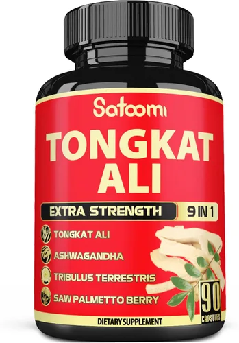 Vista 10 de Satoomi Extracto de raíz de Tongkat Ali 200: 1-9 hierbas esenciales con Ashwagandha, Tribulus Terrestris y más – Apoya la fuerza, la energía