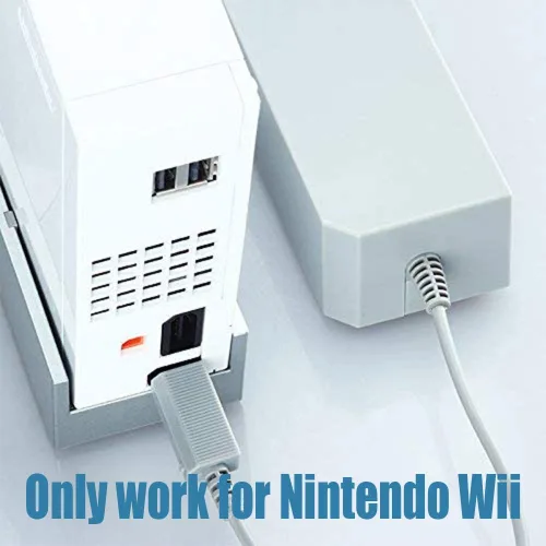 Vista 5 de SSIOIZZ Juego de cables de repuesto Wii 4 en 1, adaptador de corriente de CA Wii + convertidor Wii a HDMI + barra de sensor de movimiento con cable