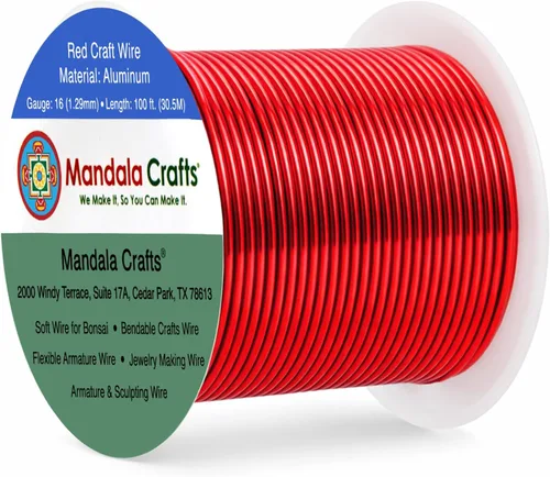Vista 138 de Mandala Crafts - Alambre de aluminio anodizado de calibre 22 para hacer joyas - 137.2 m de alambre flexible surtido y coloreado - Doble para bonsái