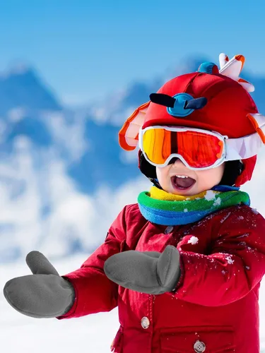 Vista 6 de SATINIOR - Guantes de forro polar para niños (3 pares)