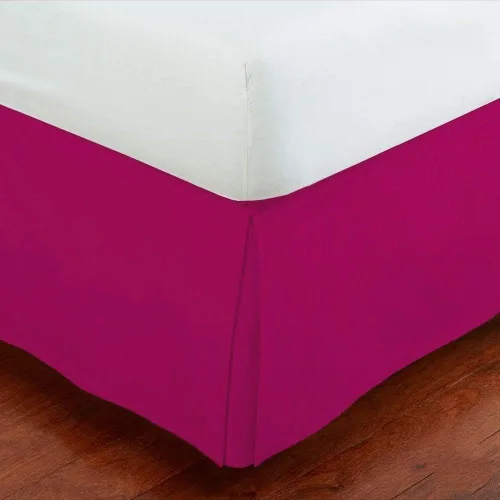Vista 10 de Linen Plus - Falda de cama plisada de lujo de 14.0 pulgadas. De caída plisada, guardapolvos, color sólido., Negro, Completo