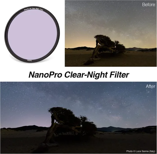 Vista 5 de Filtro de contaminación lumínica Haida Clear-Night NanoPro Filtro de vidrio óptico mejora la visibilidad, reducción de fuentes de luz artificial