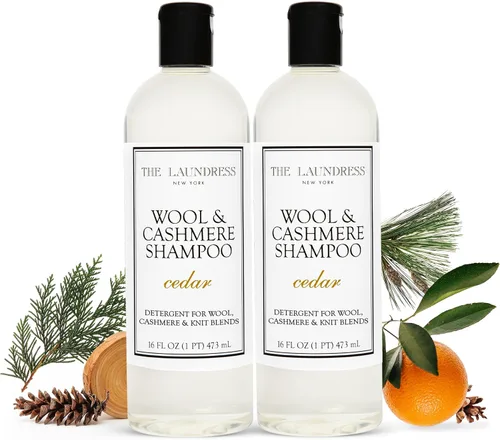 Vista 12 de The Laundress Champú de lana y cachemira, 31 lavados, detergente líquido concentrado para lavandería, aroma a cedro, delicado lavado en frío a mano