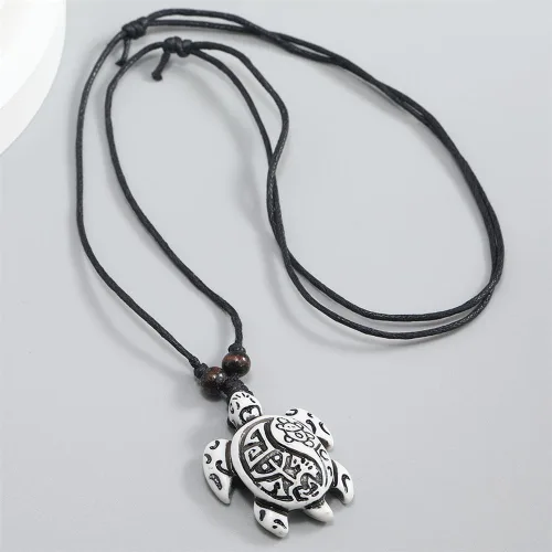 Vista 6 de Collar Yin Yang para parejas, collar de resina de tortuga marina de Tai Chi, mejores amigos, mejor amiga, collar de amistad para 2 mujeres