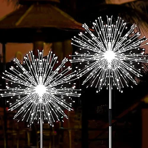 Vista 12 de JJGoo - Farolas solares con efecto de fuego, juego de 2, 135 LEDs, 2 modos de iluminación, luces solares para jardín al aire libre, impermeables
