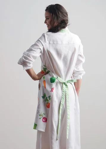 Vista 1217 de Maison d' Hermine Delantales para mujer con bolsillo, 100% algodón (27.50 x 31.50 pulgadas)
