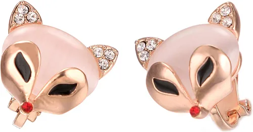Vista 3 de Yoursfs Aretes de clip para mujer, aretes de clip chapados en oro de 18 quilates, sin perforar, Metal, Ópalo