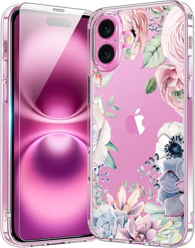 Vista 37 de bicol - Funda protectora a prueba de golpes para iPhone 15 Plus, funda delgada de acrílico transparente y diseños modernos para niña y mujer, 6.7