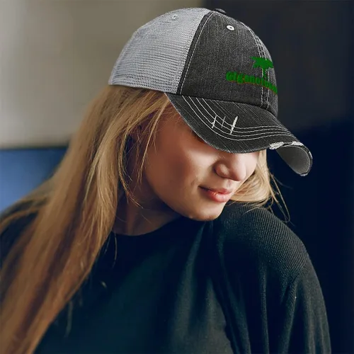 Vista 3 de Speedy Pros Distressed Trucker Hat Giganotosaurus Dinosaurs Cotton Trucker Hats for Men & Women