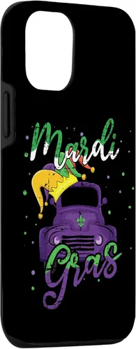 Vista 3 de Funda para iPhone 15 Truck Jester 2024 Mardi Festival Parade Beads Mardi Gras