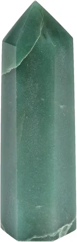 Vista 2 de AMOYSTONE 1 varita de aventurina verde, columna hexagonal de cristal curativo natural, 6 torres de cristal facetadas, reiki yoga, 0.6-1.1 libras