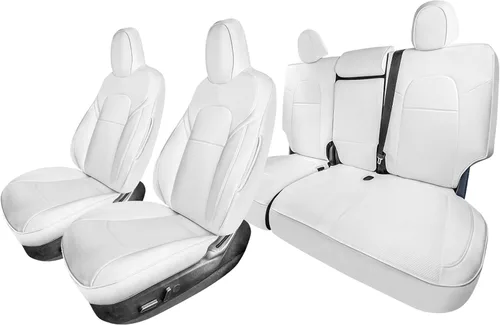 Vista 18 de FH Group Fundas de asiento de automóvil de ajuste personalizado hechas específicamente para Tesla Model Y Ultraflex 2020-2025, fundas de asiento
