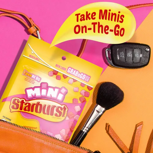 Vista 4 de STARBURST FaveREDS Minis - Caramelos masticables de frutas, 8 onzas (paquete de 8) - Delicioso Starburst, mini caramelo a granel, caja a granel