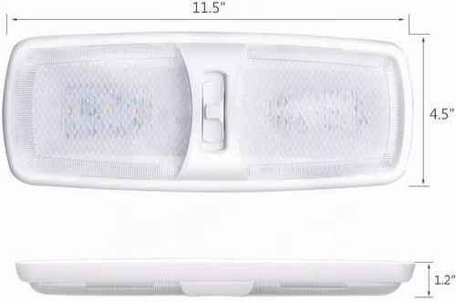 Vista 9 de Lumitronics Luces LED para interior de caravana, luz cálida suave y acogedora, lámpara de techo de cámper de 12 voltios para interior de caravana
