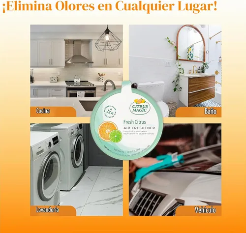Vista 6 de Citrus Magic Ambientadores sólidos, cítricos frescos, 8 onzas, paquete de 2