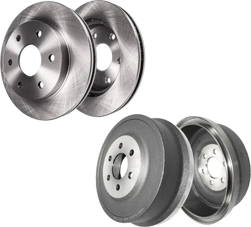 Vista 121 de Detroit Axle - Rotores de freno delantero para 04-13 Mazda 3 Rotores de frenos de disco 06-15 Mazda 5 Reemplazo: Rotor regular delantero de 11.81
